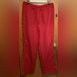 Holloway Women's Red Wind Pants Ankle Zippers Pockets Large